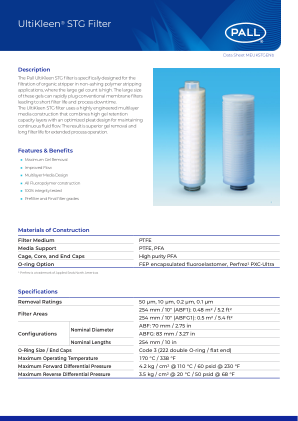 UltiKleen STG 过滤器 - Pall Shop